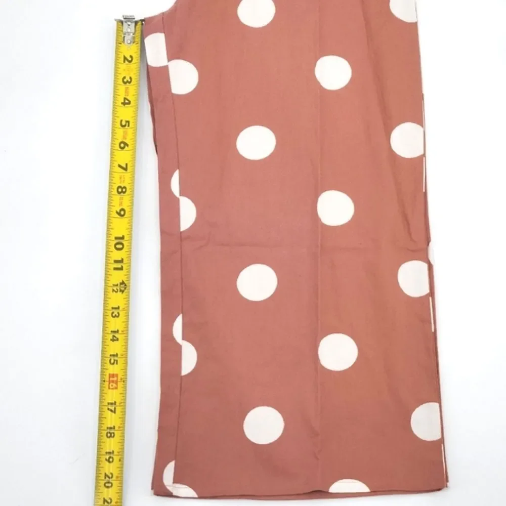 Missguided Spot Cold Shoulder Belt Culotte Jumpsuit Terracotta Pink Polka Dots 4